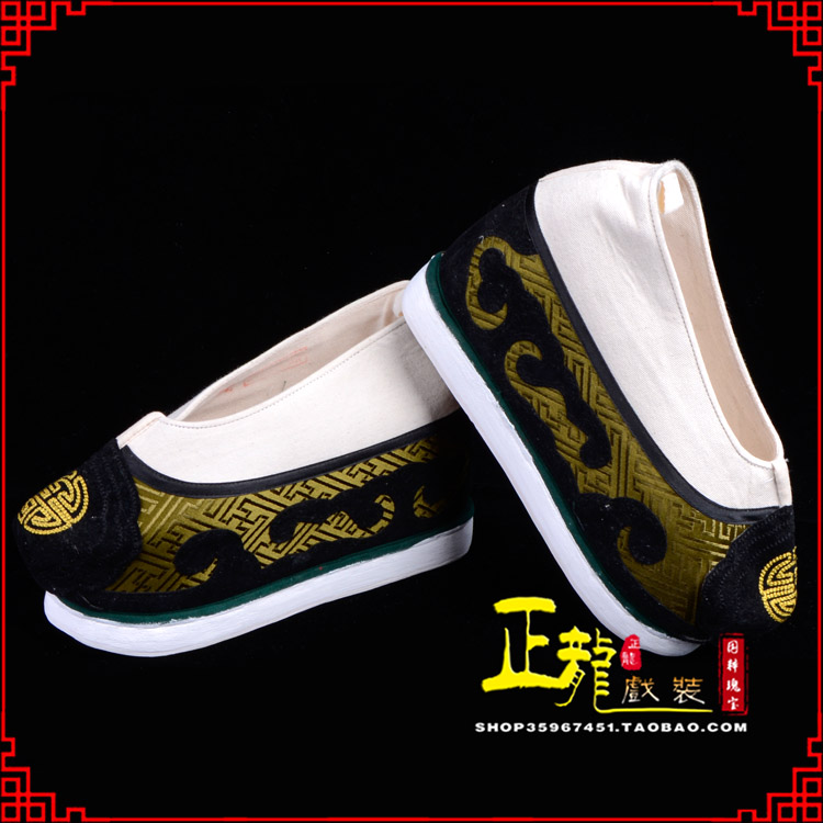 桐梓戏鞋方口鞋老生鞋老旦鞋三义斋纸底内高福字履