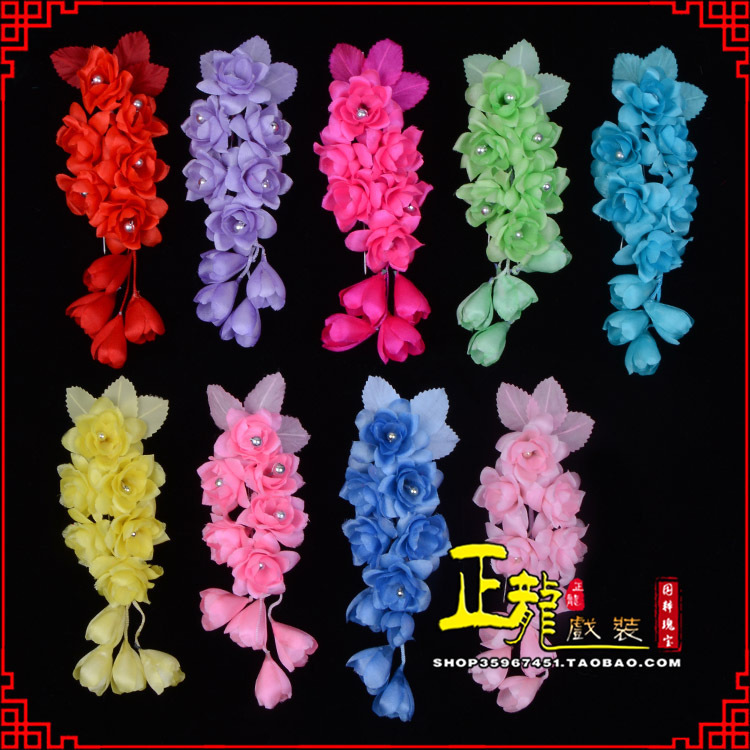 桐梓鬓花头饰小花头花 真丝绢花