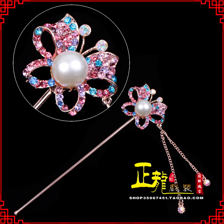 桐梓花旦小姐青衣头饰簪子 蝴蝶发簪